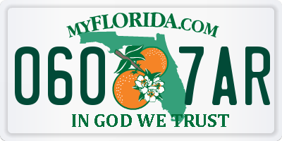 FL license plate 0607AR
