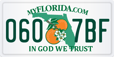 FL license plate 0607BF