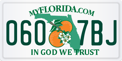 FL license plate 0607BJ