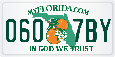 FL license plate 0607BY