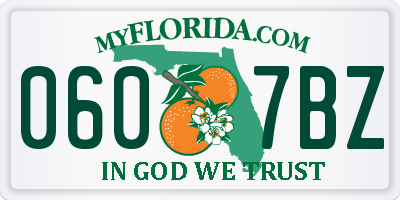 FL license plate 0607BZ