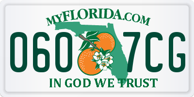 FL license plate 0607CG