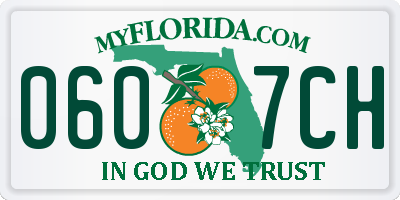FL license plate 0607CH