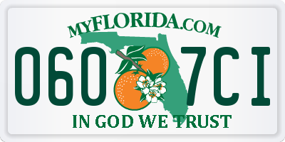 FL license plate 0607CI