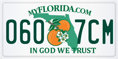 FL license plate 0607CM