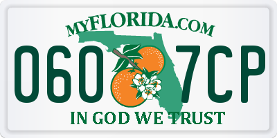FL license plate 0607CP