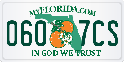 FL license plate 0607CS