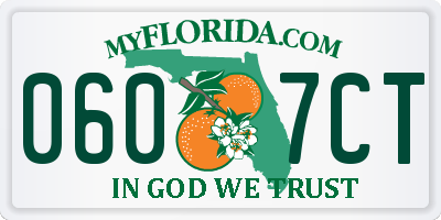 FL license plate 0607CT