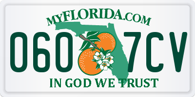 FL license plate 0607CV