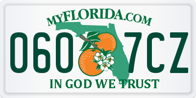 FL license plate 0607CZ