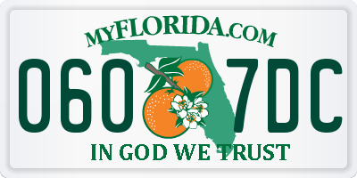 FL license plate 0607DC