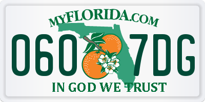 FL license plate 0607DG