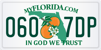 FL license plate 0607DP