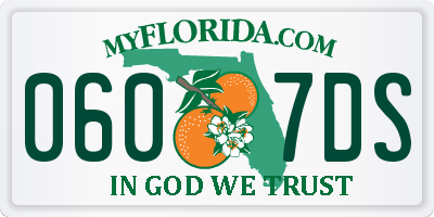 FL license plate 0607DS