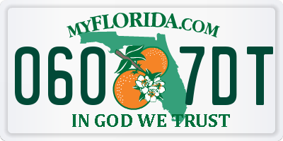 FL license plate 0607DT