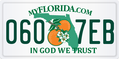 FL license plate 0607EB