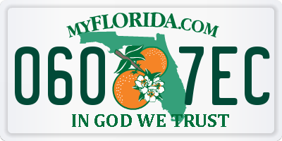 FL license plate 0607EC