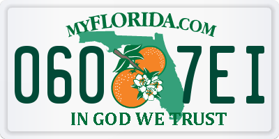 FL license plate 0607EI