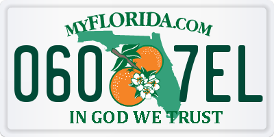 FL license plate 0607EL