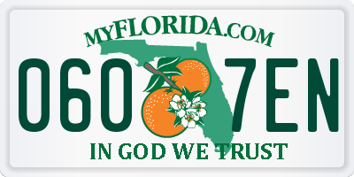 FL license plate 0607EN