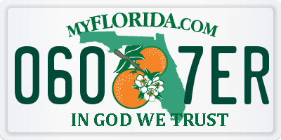 FL license plate 0607ER