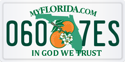 FL license plate 0607ES