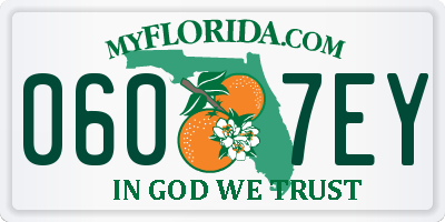 FL license plate 0607EY