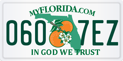 FL license plate 0607EZ