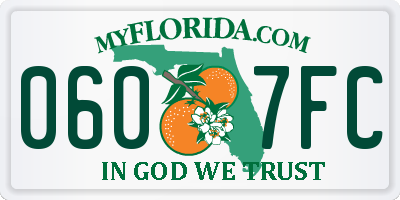 FL license plate 0607FC