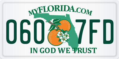 FL license plate 0607FD