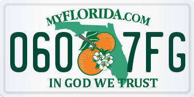 FL license plate 0607FG