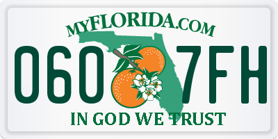 FL license plate 0607FH
