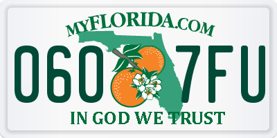 FL license plate 0607FU