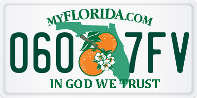 FL license plate 0607FV