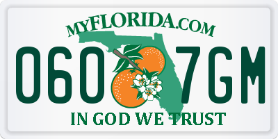 FL license plate 0607GM