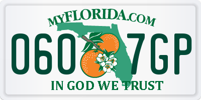 FL license plate 0607GP