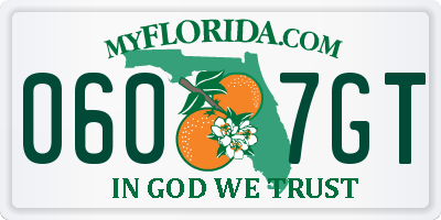 FL license plate 0607GT