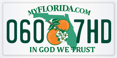 FL license plate 0607HD