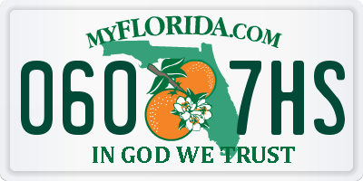 FL license plate 0607HS