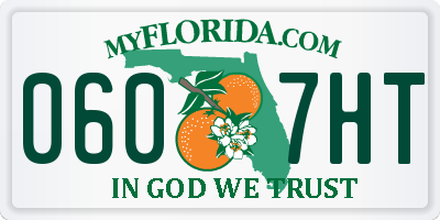 FL license plate 0607HT