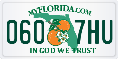 FL license plate 0607HU