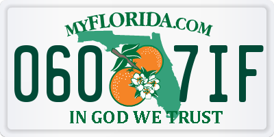 FL license plate 0607IF