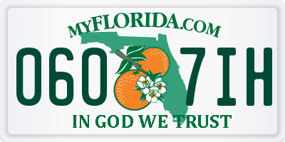 FL license plate 0607IH