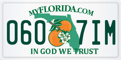 FL license plate 0607IM