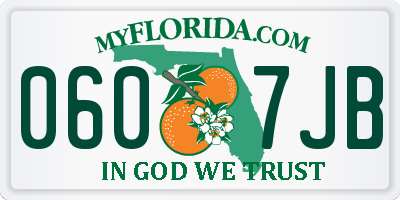 FL license plate 0607JB