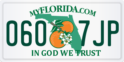 FL license plate 0607JP