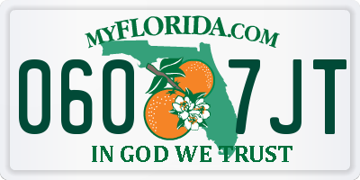 FL license plate 0607JT