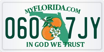 FL license plate 0607JY