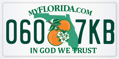 FL license plate 0607KB
