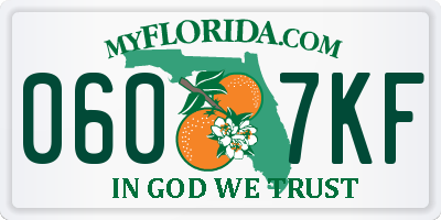 FL license plate 0607KF